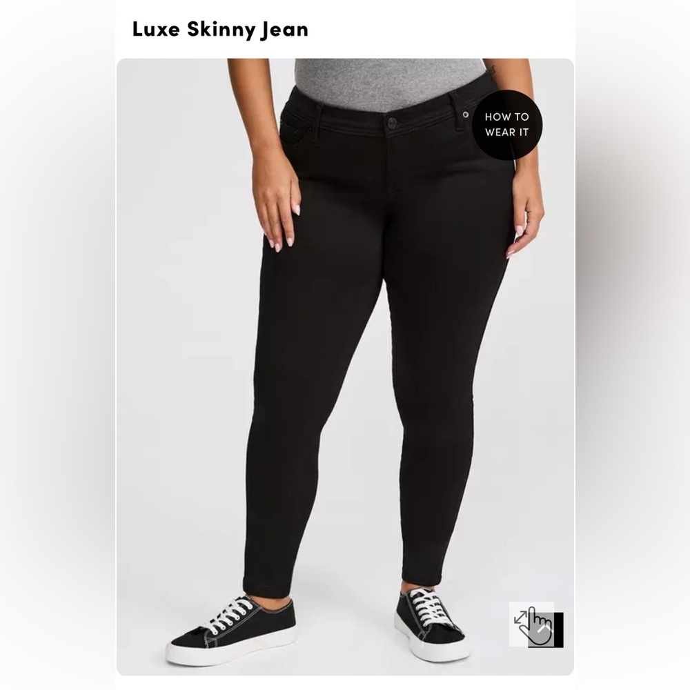 Torrid Sateen Black Skinny Jeans 16